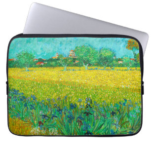 Van Gogh Field with Irises Near Arles Laptop Sleeve