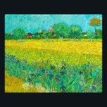 Van Gogh Field with Irises Near Arles Photo Print<br><div class="desc">Photo Print featuring Vincent van Gogh’s oil painting Field with Irises Near Arles (1888). Beautiful blue irises decorate the golden fields in Arles,  France. A marvellous gift for lovers of Post-Impressionism and Dutch art collectors!</div>
