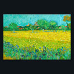 Van Gogh Field with Irises Near Arles Photo Print<br><div class="desc">Photo Print featuring Vincent van Gogh’s oil painting Field with Irises Near Arles (1888). Beautiful blue irises decorate the golden fields in Arles,  France. A marvellous gift for lovers of Post-Impressionism and Dutch art collectors!</div>