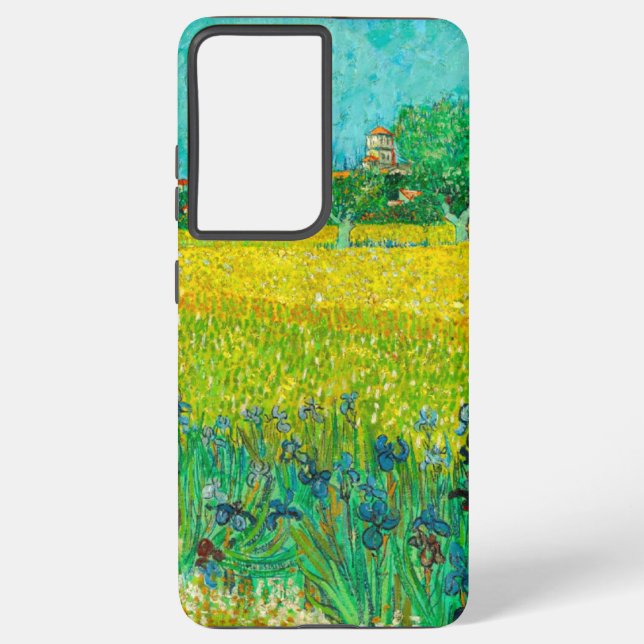 Van Gogh Field with Irises Near Arles Samsung Galaxy S21 Ultra Case (Back)