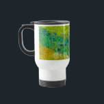 Van Gogh Field with Irises Near Arles Travel Mug<br><div class="desc">Travel Mug featuring Vincent van Gogh’s oil painting Field with Irises Near Arles (1888). Beautiful blue irises decorate the golden fields in Arles,  France. A marvellous gift for lovers of Post-Impressionism and Dutch art collectors!</div>