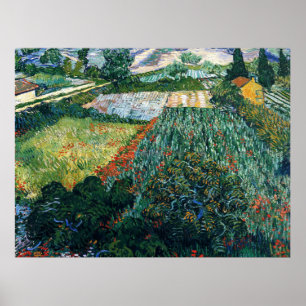 Van Gogh - Field with Poppies Poster
