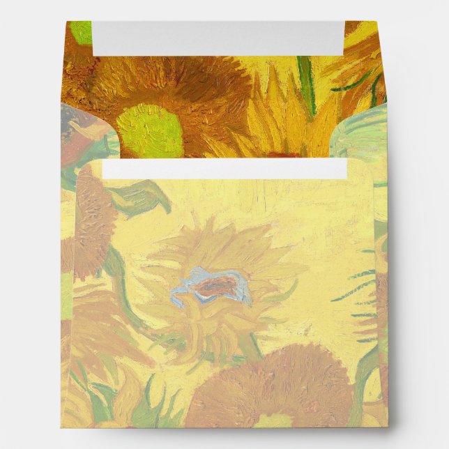 Van Gogh Fifteen Sunflowers In A Vase Fine Art Envelopes (Back (Bottom))