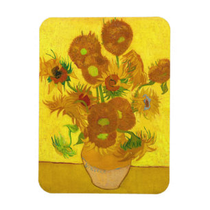 Van Gogh Fifteen Sunflowers In A Vase Fine Art Magnet