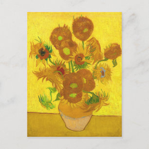 Van Gogh Fifteen Sunflowers In A Vase Fine Art Postcard