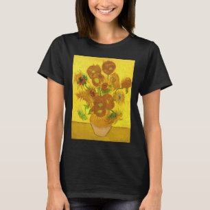 Van Gogh Fifteen Sunflowers In A Vase Fine Art T-Shirt