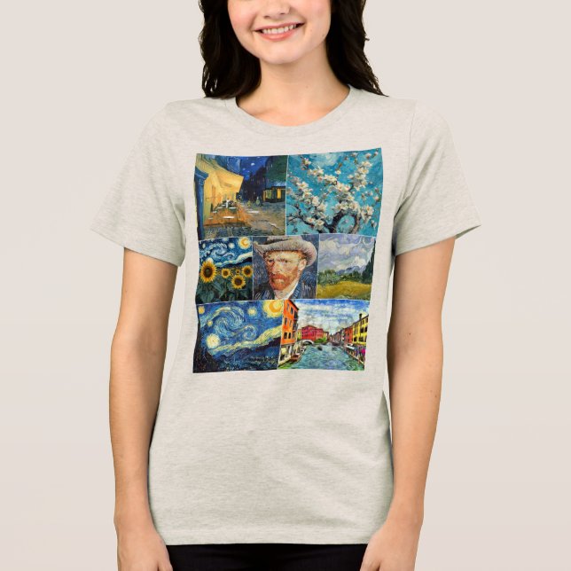 Van Gogh Fine Art Collage Tri-Blend Shirt (Front)