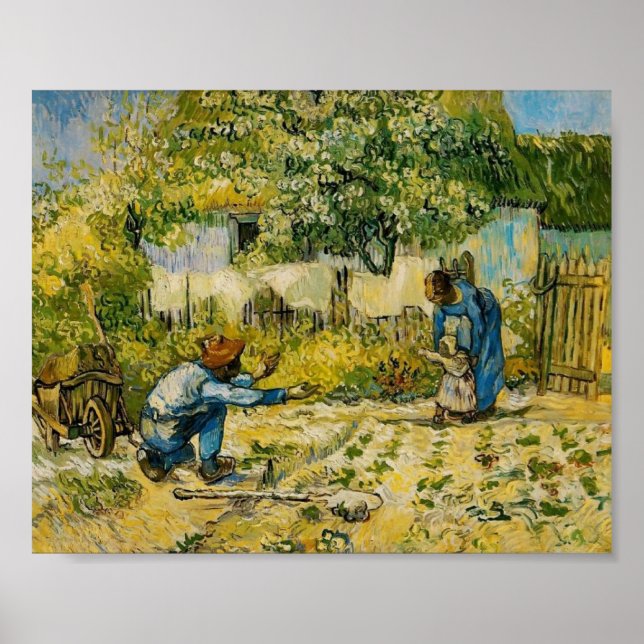 Van Gogh - First Steps (after Millet) Poster (Front)