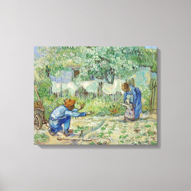 Van Gogh First Steps Painting Canvas Print (Front)