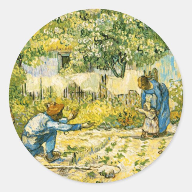 Van Gogh First Steps Sticker (Front)