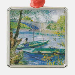 Van Gogh Fishermen and boats in the Pont de Clichy Metal Tree Decoration