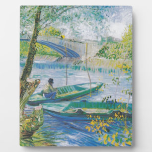 Van Gogh Fishermen and boats in the Pont de Clichy Plaque