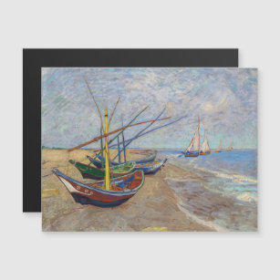 Van Gogh - Fishing Boats on Beach Magnetic Card