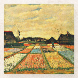 Van Gogh - Flower Beds in Holland Glass Coaster