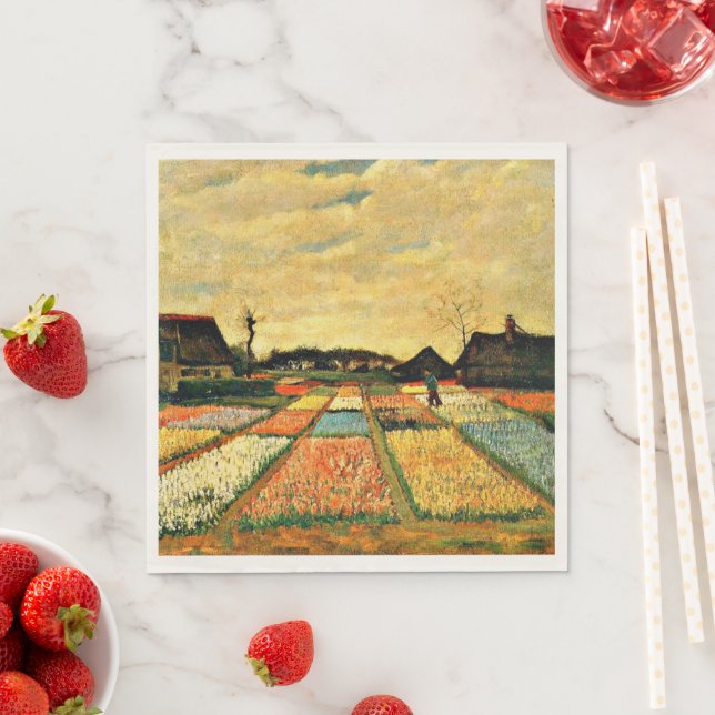 Van Gogh - Flower Beds in Holland Napkin (Insitu)