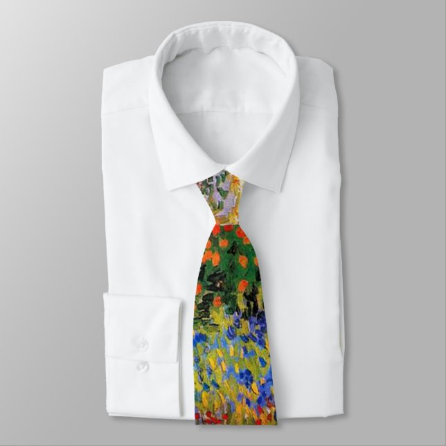 Van Gogh - Flower Garden, fine art painting, Tie (Tied)