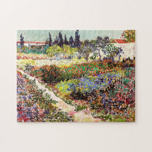 Van Gogh Flowering Garden At Arles Floral Fine Art Jigsaw Puzzle