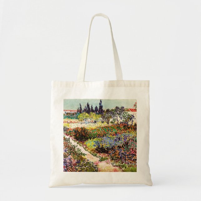 Van Gogh Flowering Garden At Arles Floral Fine Art Tote Bag (Front)