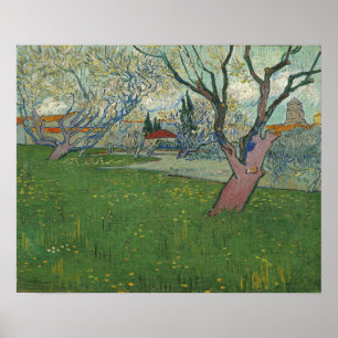 Van Gogh - Flowering Orchards View Of Arles Poster