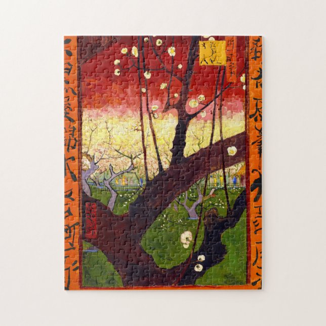 Van Gogh Flowering Plum Tree After Hiroshige Jigsaw Puzzle (Vertical)