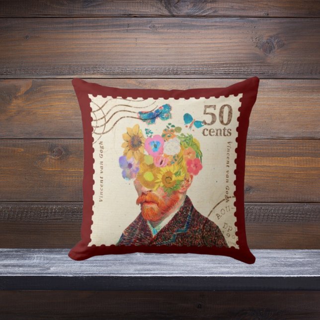 Van Gogh flowers artistic cotton pillow  (Creator Uploaded)
