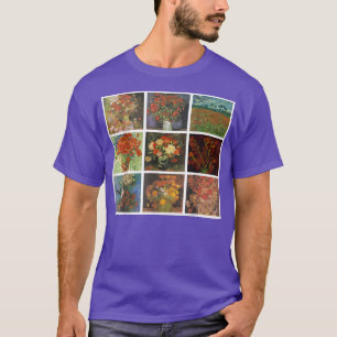 Van Gogh Flowers Artwork Vintage Retro Masterpie T-Shirt