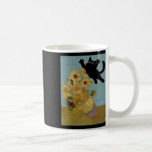 Van Gogh Flowers Cat Sunflowers Coffee Mug