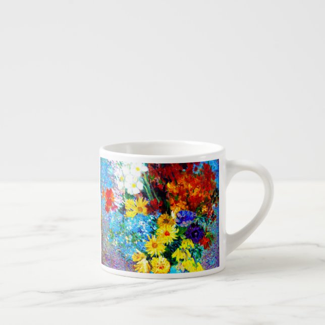 Van Gogh Flowers in a Blue Vase Espresso Cup (Right)