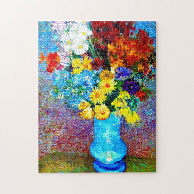 Van Gogh Flowers in a Blue Vase Jigsaw Puzzle (Vertical)