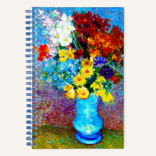 Van Gogh Flowers in a Blue Vase Notebook