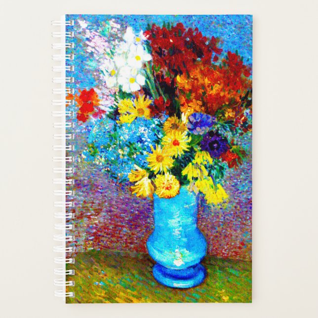Van Gogh Flowers in a Blue Vase Planner (Front)