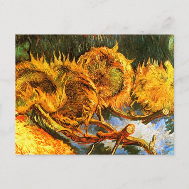 Van Gogh: Four Sunflowers Postcard (Front)