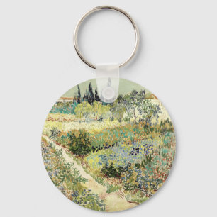 Van Gogh Garden at Arles 1888 Key Ring