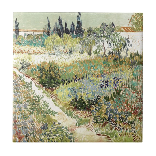 Van Gogh Garden at Arles 1888 Tile (Front)