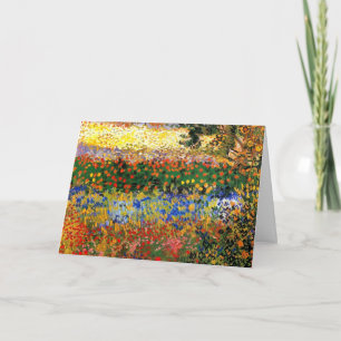 Van Gogh - Garden at Arles (aka Flowering Garden) Card