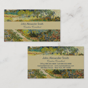 Van Gogh Garden at Arles Floral Impressionist Business Card
