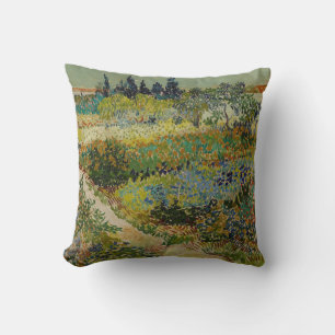 Van Gogh Garden at Arles Floral Impressionist Cushion