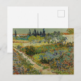 Van Gogh Garden at Arles Floral Impressionist Postcard