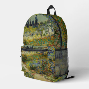 Van Gogh Garden at Arles Floral Impressionist Printed Backpack