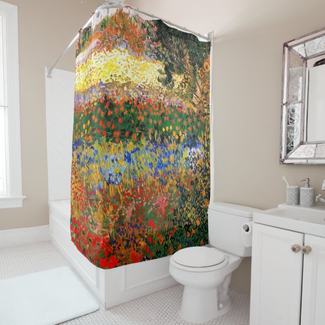 Van Gogh - Garden at Arles Shower Curtain (In Situ)