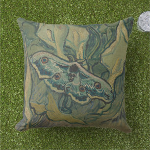 Van Gogh Giant Peacock Moth Vintage Nature ArtVan  Cushion