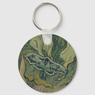 Van Gogh Giant Peacock Moth Vintage Nature ArtVan Key Ring