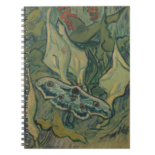 Van Gogh Giant Peacock Moth Vintage Nature ArtVan  Notebook