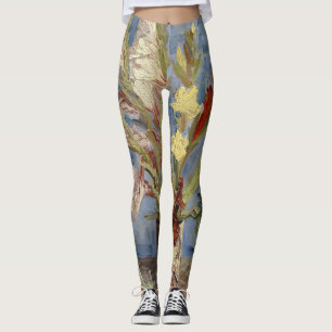 Van Gogh Gladioli and China Asters GalleryHD Art Leggings