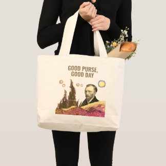 van gogh Good purse, good day BROWN Large Tote Bag