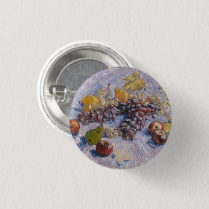 Van Gogh Grapes and Apples Still Life Art Print 3 Cm Round Badge