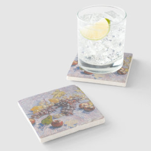 Van Gogh Grapes and Apples Still Life Art Print Stone Coaster