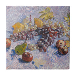 Van Gogh Grapes and Apples Still Life Art Print Tile