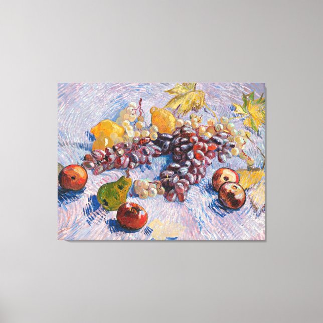 Van Gogh - Grapes, Lemons, Pears, and Apples Canvas Print (Front)