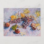 Van Gogh - Grapes, Lemons, Pears, and Apples Postcard<br><div class="desc">Grapes,  Lemons,  Pears,  and Apples,  still life painting by Vincent van Gogh,  1887.</div>